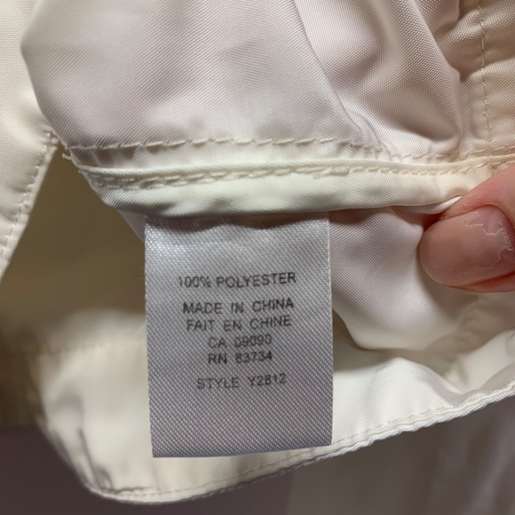 Linea Domani Womens Jacket White Ruched Lightweight Large (KH128) - Picture 5 of 8